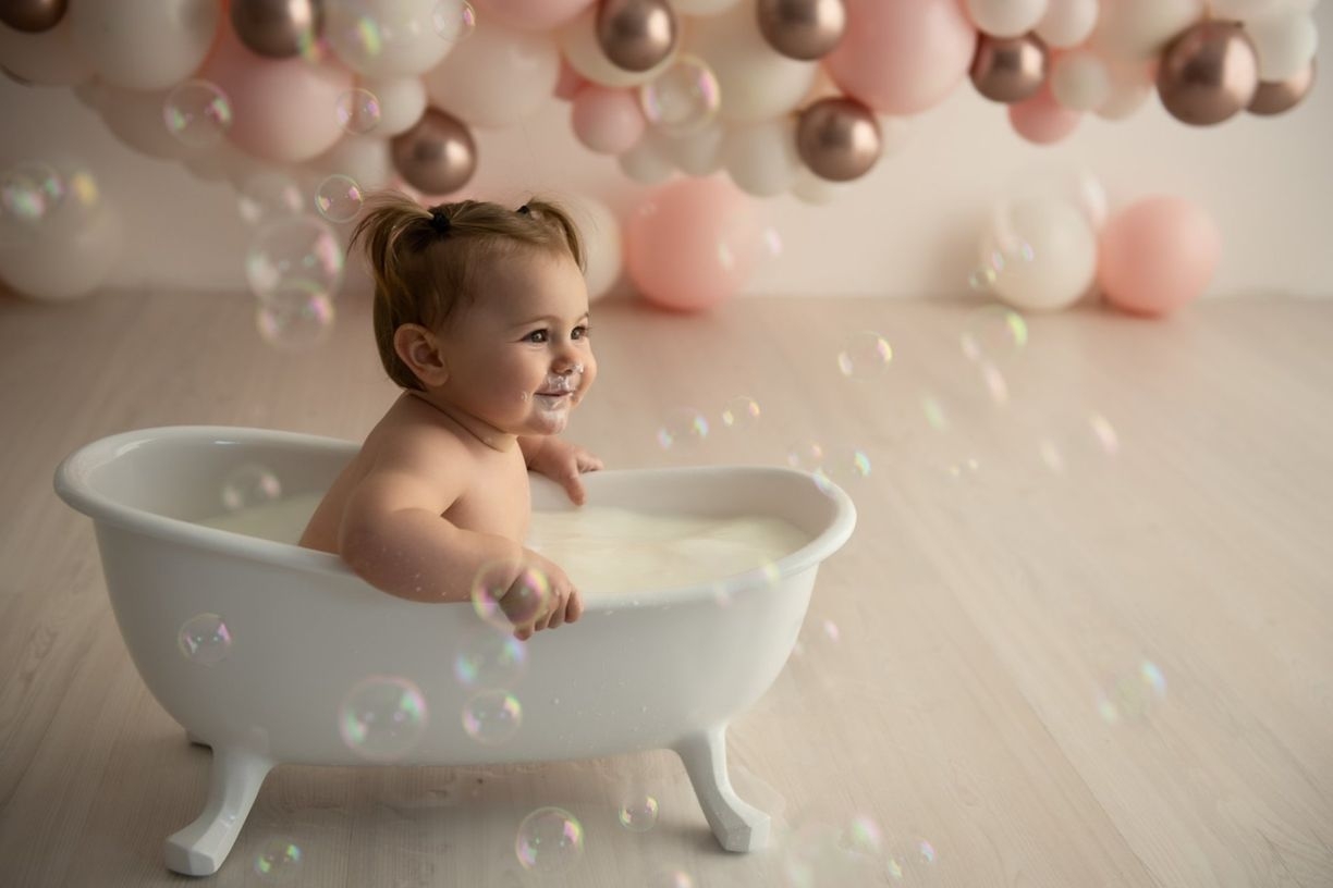 sessione fotografica-primo compleanno-festa compleanno-milk bath-bagnolette-tinozza_ridotte